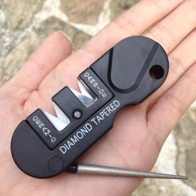 1pc Portable Tungsten Ceramic Carbide Knife Pocket Sharpener Pocket Diamond Tool For Outdoor Camping Hiking