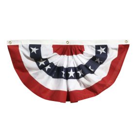 American Pleated Fan with Stars and Stripes by Annin, 3' x 6'
