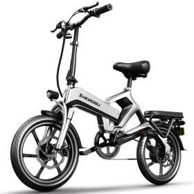 Electric Bike; 400W Electric Commuter Bikes;  Folding Ebike 16'' Electric Bicycle with 48V 10Ah Battery;  20MPH Adults/Teens City E Bike