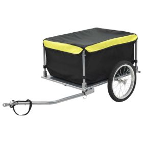 Bike Cargo Trailer Black and Yellow 143.3 lb