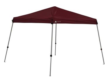 10' x 10' Instant Slant Leg Canopy, Watermelon Red, Outdoor Canopy
