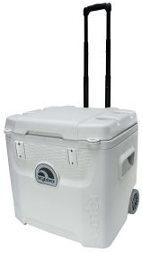 52 Qt 5-Day Marine Ice Chest Cooler with Wheels, White