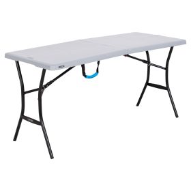 5-Foot Fold-in-Half Table, Gray
