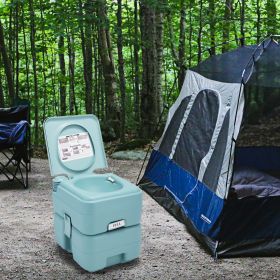5.3 Gallon 20L Flush Outdoor Indoor Travel Camping Portable Toilet for Car;  Boat;  Caravan;  Campsite;  Hospital