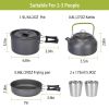 12Pcs Camping Cookware Set Camping Stove Aluminum Pot Pans Kit