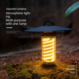 Outdoor camping light Portable night light Flashlight three-legged stand lighting tower canopy tent ambient light (select: Outdoor camping lights-white)