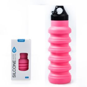 500ML Large Capacity Silicone Sports Water Bottle Outdoor Folding Water Cup For Climbing Travel (Color: as picture2)