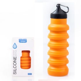 500ML Large Capacity Silicone Sports Water Bottle Outdoor Folding Water Cup For Climbing Travel (Color: as picture4)