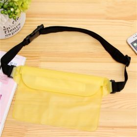 Waterproof Swimming Bag; Ski Drift Diving Shoulder Waist Pack Bag Underwater Mobile Phone Bags Case Cover For Beach Boat Sports (Color: Yellow)