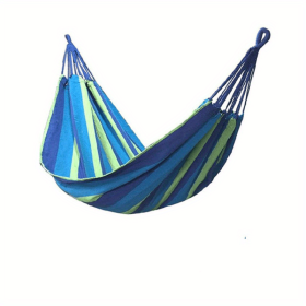 1pc Outdoor Swing; Sleeping; Double Indoor Rocking Bed; Household Adult Sling; Hanging Tree Net Bed; Hanging Chair; Sleeping Net Hammock (Color: Blue)