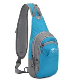 Multifunctional Single Shoulder Backpack For Outdoor Activities (Color: Sky Blue)