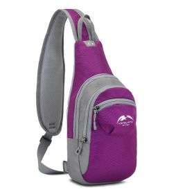 Multifunctional Single Shoulder Backpack For Outdoor Activities (Color: Purple)