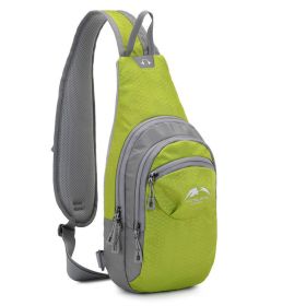 Multifunctional Single Shoulder Backpack For Outdoor Activities (Color: Solid Green)