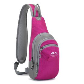Multifunctional Single Shoulder Backpack For Outdoor Activities (Color: Rose Red)