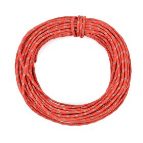 50ft Reflective Nylon Wind Rope Cord; Tent Guyline Paracord Rope For Outdoor Camping (Color: Red)