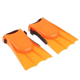 1 Pair Swimming Fins Child Snorkeling Foot Flippers Beginner Swimming Equipment (Color: Orange)