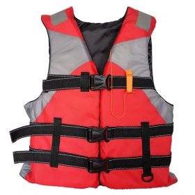 1pc Adult Portable Breathable Inflatable Vest; Life Vest For Swimming Fishing Accessories (Color: Red)