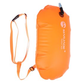 Inflatable Swim Buoy; Swim Float Bag/Airbag/tow Float/buoyancy For Open Water Swimming (Color: Orange)
