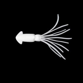 10pcs Simulation Small Squid Freshwater Lure Soft Bait; Various Colors Available (Color: White)