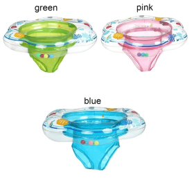 3pc Baby's Inflatable Swimming Rings With Safely Seat, Cartoon Floating Toys For Boys And Girls Pool Summer (Color: Green)