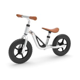 10 inch Balance Bike lightweight, Adjustable Seat and Handlebar, Silver (Color: Silver)